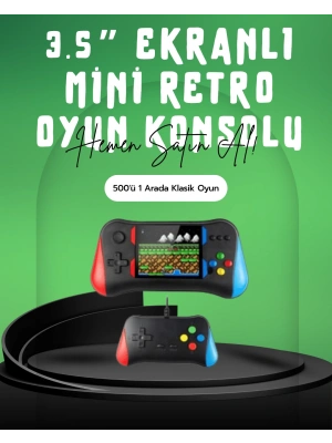 Çocukluğunuzun Oyunları Tek Cihazda – 500 Oyunlu El Konsolu