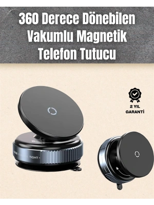 Çok Yönlü Döner Başlıklı Vakumlu Araç Telefon Standı – Sert Yollarda Stabil Kullanım