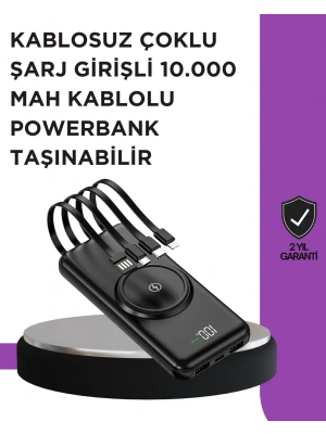 Çoklu Cihaz Uyumu ile Kablolu ve Kablosuz Şarj – Pratik Powerbank