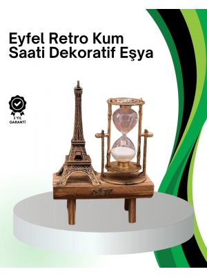 Dekoratif Kum Saati – Ahşap Malzeme, Hediyelik Masa Aksesuarı