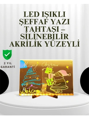 Dekoratif LED Yazı Tahtası – Silinebilir, Neon Kalemli, Planlama ve Hatırlatma İçin İdeal