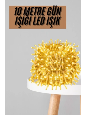 Dekoratif Peri Led 100 Ledli Gün Işığı Pilli 10 Metre Gün Işığı