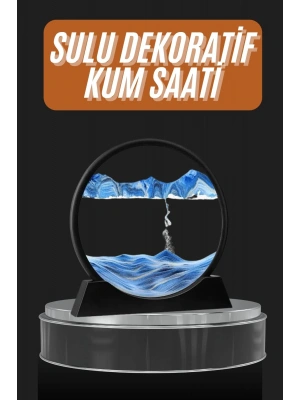 Dekoratif Sulu Kum Saati Ofis Masa Üstü Ev Yuvarlak Kum Saati