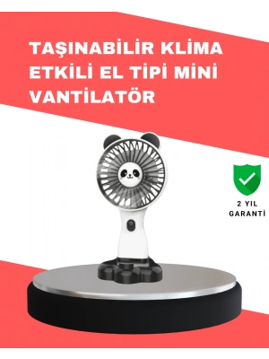 Dekoratif Tasarımlı USB Şarjlı El Vantilatörü