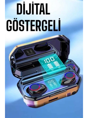 Dijital Göstergeli Bluetooth Bağlantılı Kulaklık Dokunmatik Kontrol