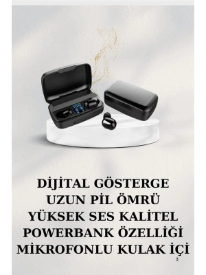 Dijital Göstergeli Bluetooth Kulaklık Kablosuz TWS Stereo Bluetooth 5.0
