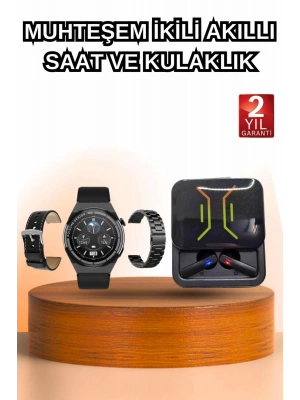 Dijital Göstergeli Bluetooth Kulaklık ve Bildirim Görebilen Akıllı Saat Alarm ve Titreşim