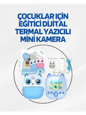 Dijital Termal Yazıcılı Mini Kamera – HD Video & Anında Fotoğraf Çıktısı