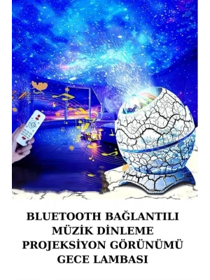 Dinozor Yumurtası Gece Masa Lambası Bluetooth Hoparlör 14 Renk Seçeneği