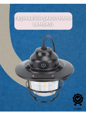 Dış Mekan İçin Şık LED Fener – 4400mAh Pil, IPX4 Su Geçirmez, Asılabilir