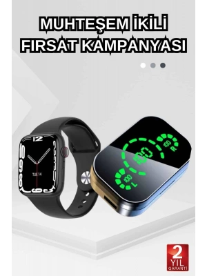 Dokunmatik Akıllı Saat Yeni Nesil Kulaklık Kampanyası ANC Özelliği Yüksek Ses Kaliteli