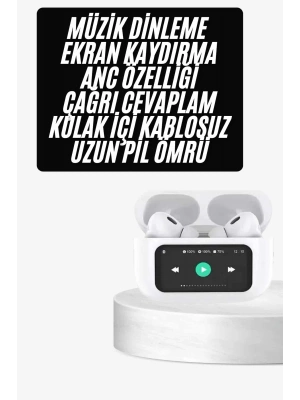 Dokunmatik Ekranlı ANC/ENC Yeni Nesil Pro Bluetooth Kulaklık Dokunmatik Ekran