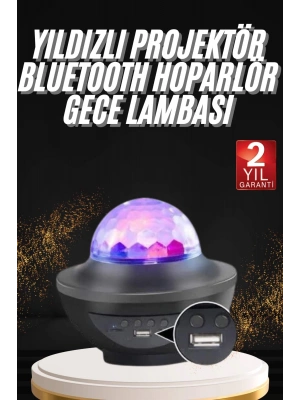 Dönen Işıklı Disko Topu Projektör Müzik Çalarlı Disco Speaker