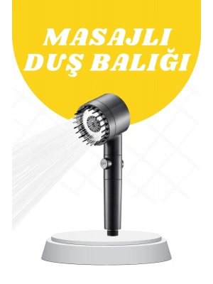 Duş Başlığı Yüksek Basınçlı Masaj Taraklı 3 Kademeli