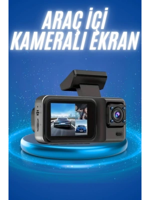 Ekranlı Sürüş Kaydedici DVR Ön ve Arka Kameralı Full HD Çözünürlüklü