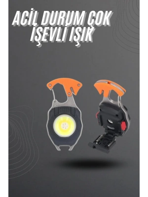 El Feneri LED Anahtarlık Çok Fonksiyonlu Mini Çakmak Özellikli