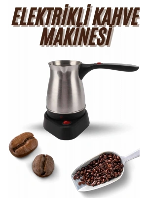 Elektrikli Cezve 800 Watt Paslanmaz Çelik Türk Kahve Makinesi Saplı