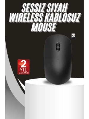 Ergonomik Tasarım Kablosuz Siyah Mouse Hassas Uzun Ömürlü