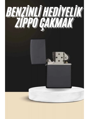 Erkeklere Özel Hediyelik Eşya Zippo Metalik Benzinli Çakmak Doldurulabilir