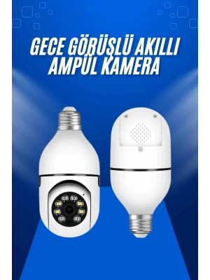Ev Kamerası Wifi Kamerası Gece Görüşlü Akıllı Ampül Kamera