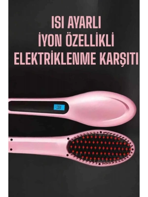 Fön Tarağı Saç Düzleştirici Sıkı Dişli Isı Ayarlı Elektriklenme Karşıtı