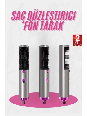 Fön Tarak Düzleştirici Seramik Kaplama Fön Makinesi Saç Kurutma