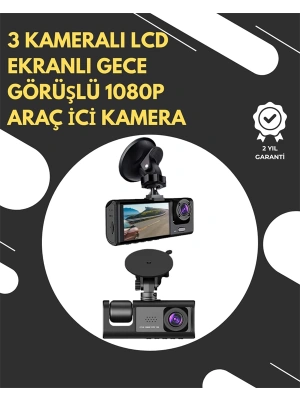 G-Sensör ve Hareket Algılama Destekli 1080p Araç İçi Güvenlik Kamerası