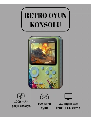 G5 Game Box Retro Mini Oyun Konsolu – 500 Dahili Oyun