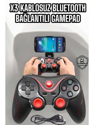 Game Stick Android Uyumlu Gamepad X3 Standlı Oyun Kolu Bluetooth Bağlantılı
