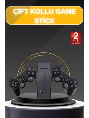 Game Stick El Atarisi 2.4g Kablosuz Çift Kol Oyunlar 4k Game Stick 3500 Oyunlu Atari Uyumlu