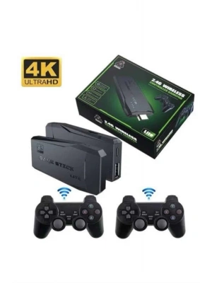 Game Stick El Atarisi 2.4g Kablosuz Çift Kol Oyunlar 4k Game Stick 3500 Oyunlu Atari Uyumlu