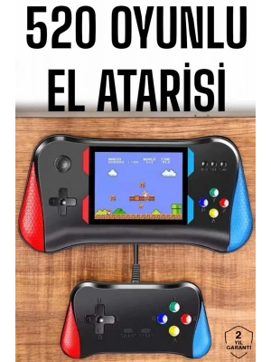 Gamepad Joystick 500 Oyunlu Retro Oyun Konsolu Tv Bağlantı Özellikli 2 Kişilik Destekli
