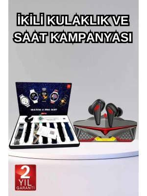Gamer Oyuncu Seti Bluetooth Kulaklık Ucuz Kaliteli Yeni Nesil Akıllı Saat