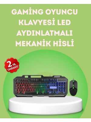 Gaming Klavye ve Mouse Seti PG8018 – Dayanıklı Tuşlar, Hızlı Komut