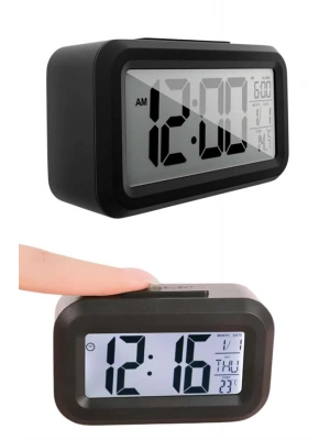 Gece Dijital Masa Saati Dijital Alarmlı Led Ekran Pilli Çalar Saat