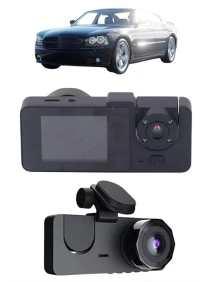 Gece Görüşlü DVR 3 Lensli Araç İçi Sürüş Kamerası Video Kaydedici