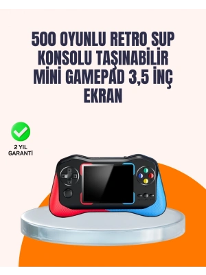 Geniş Ekranlı 500 Oyunlu Taşınabilir El Konsolu – Her Yerde Kesintisiz Oyun Keyfi