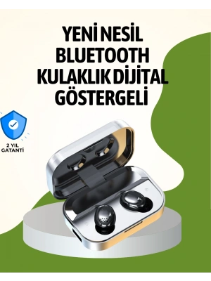 Gerçek Kablosuz Kulaklık – Bluetooth 5.0, Şarj Kutulu, Parmak İzi Kontrollü