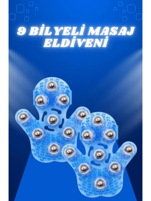 Giyilebiilir Masaj Eldiveni 9 Bilyeli Tüm Vücut Masajına Uygun