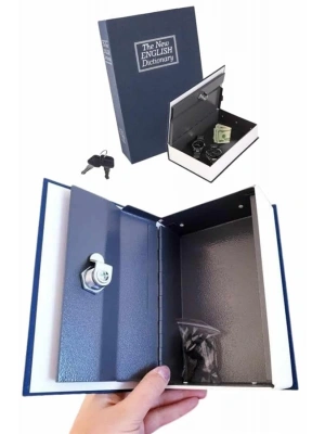 Gizli Kasa Kilitli Sözlük Görünümlü 18cm Gizli Kasa Büyük Boy Anahtarlı