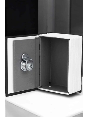 Gizli Kasa Kitap Görünümlü Anahtarlı Çelik Mini Kasa