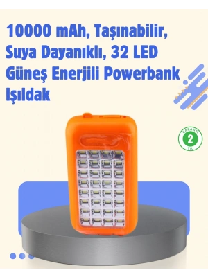 Gold Silver GS-875 Güneş Enerjili Powerbank ve 32 LED Işıldak