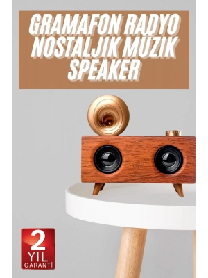 Gramafon Nostaljik Radyo Yüksek Ses Kalitesi USB TF Kart Aux