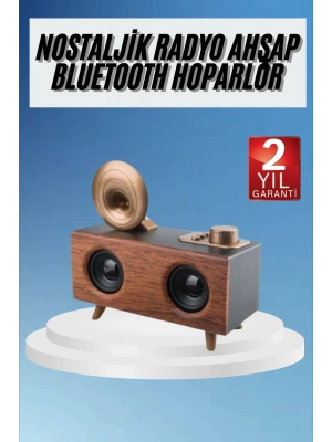 Gramafon Radyo Bluetooth Hoparlör Nostaljik Radyo FM Radyo