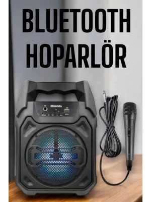 Güçlü ve Şarj Edilebilir Bluetooth Hoparlör 6.5 İnç