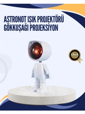 Gün Batımı Efekti Sunan Astronot LED Masa Lambası