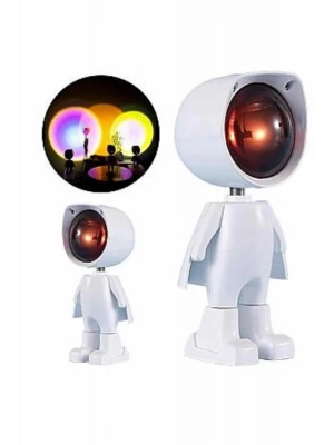 Gün Batımı Projektör Lamba Astronot Görünümlü Dekoratif Masa Lambası