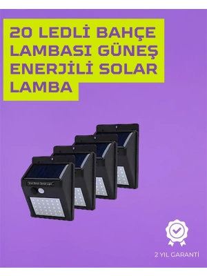 Güneş Enerjili Akıllı Duvar Lambası | PIR Sensörlü, Otomatik Aydınlatma, Dış Mekan İçin