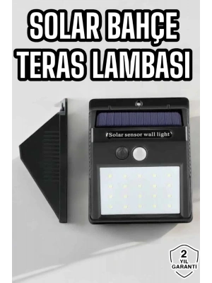 Güneş Enerjili Bahçe Lambası Solar Gece Aydınlatma Sensörlü Lamba