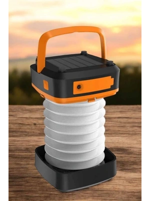 Güneş Enerjili Led Lamba Kamp Lambası Katlanabilir Lamba USB Şarjlı